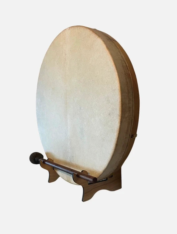 Gaia Ritual Drum with Display Stand – side view