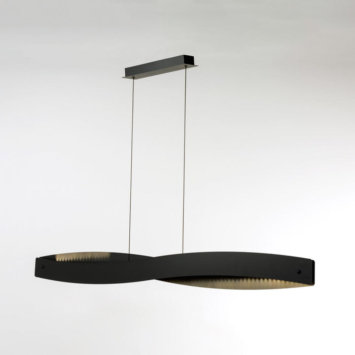 GILDA LED LINEAR PENDANT BLACK ON