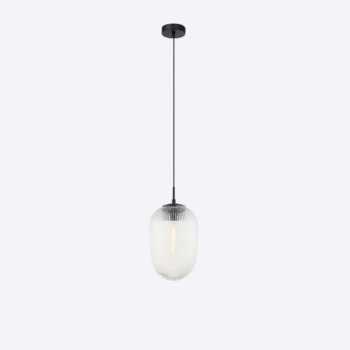 HUDSON RIBBED GLASS PENDANT CLEAR