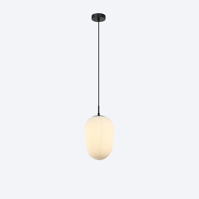 HUDSON RIBBED GLASS PENDANT OPAL