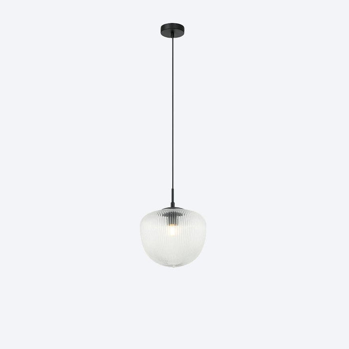 HUDSON S RIBBED GLASS PENDANT CLEAR