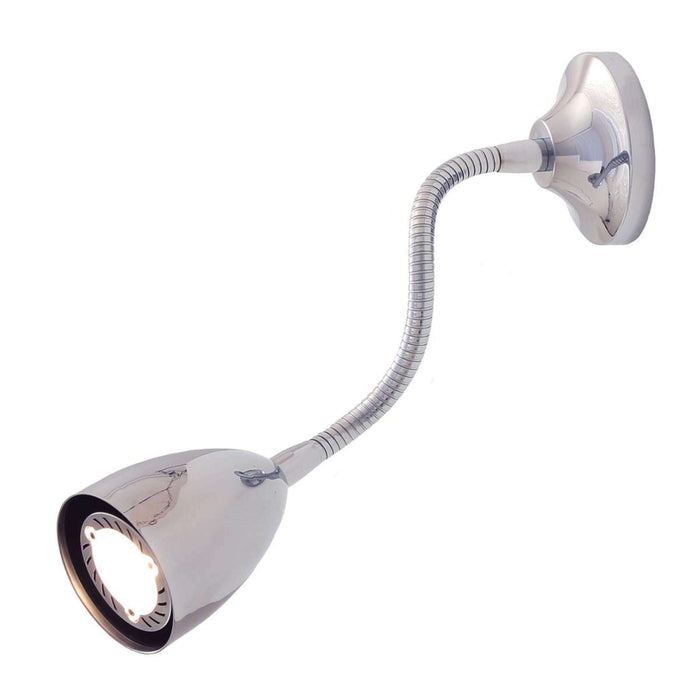 Huxley Adjustable Bedside Reading Light wall-mounted brass gooseneck task lamp
