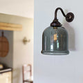 Hythe Small Smoked Glass Shade Wall Light with elegant smoked glass shade and UK craftsmanship