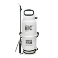 White sprayer with black handle and iK branding on a white background