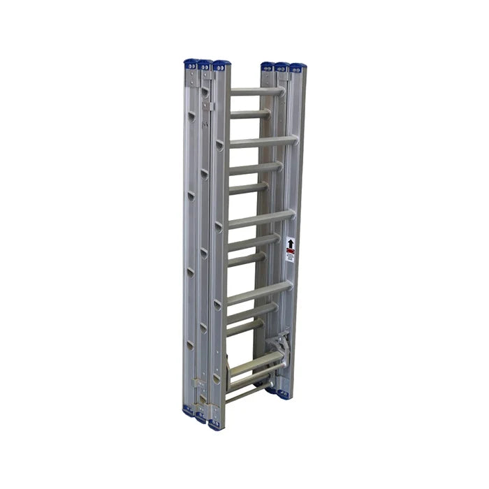 Indalex 12 -15 Steps 150kg Rated Durable Heavy Duty Industrial Aluminium Triple Extension Ladder