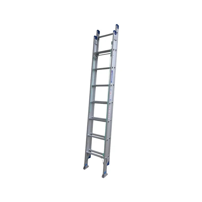 Indalex 14 - 36 Steps 180kg Rated Durable Heavy Duty Industrial Aluminium Extension Ladder With Swivel Feet