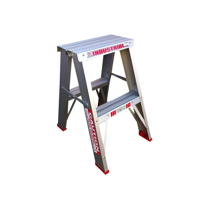 Indalex Double Sided Aluminium Step Ladder - 150kg to 135kg Rated