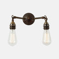 Kempton Double Wall Light with retro industrial design and vintage-style cage for classic and modern interiors
