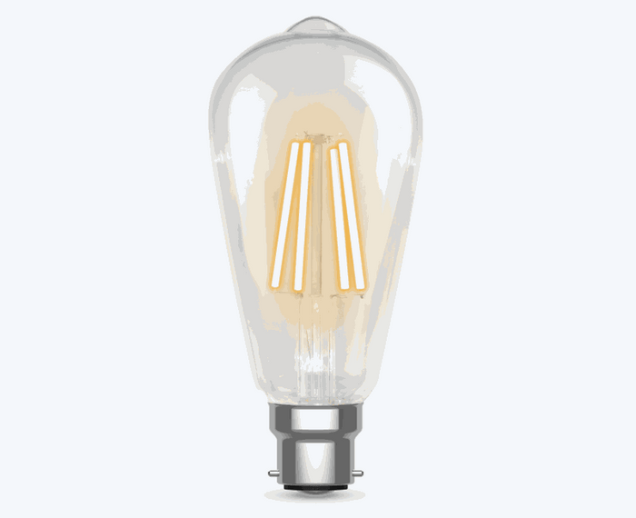 LED B22 Squirrel Cage 4.2W dimmable vintage-style bulb with warm white light