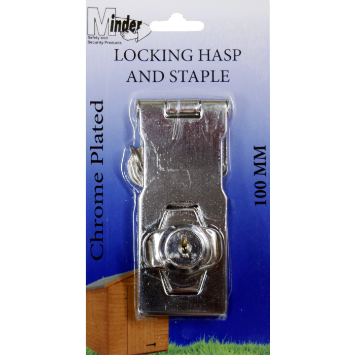 Locking Hasp and Staple - Chrome Plated