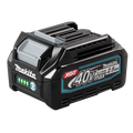 Makita BL4025 XGT 40V Max 2.5Ah lithium-ion battery with integrated charge level indicator.