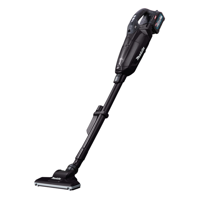 Makita CL002GZ03 cordless stick vacuum cleaner with brushless motor, LED work light and 0.5L dust container.