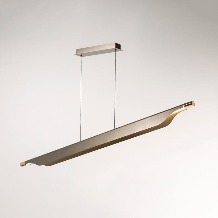 OBERON LED LINEAR PENDANT GREY ON
