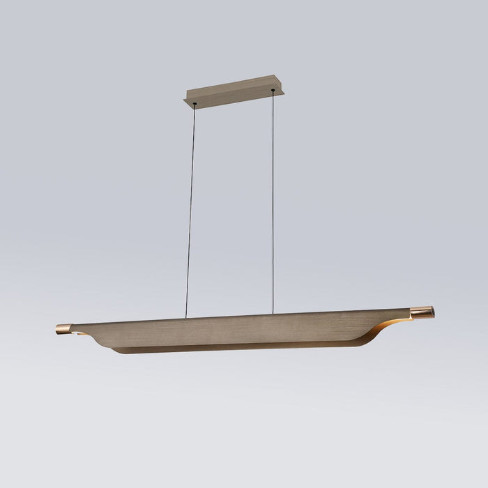 OBERON LED LINEAR PENDANT GREY ON