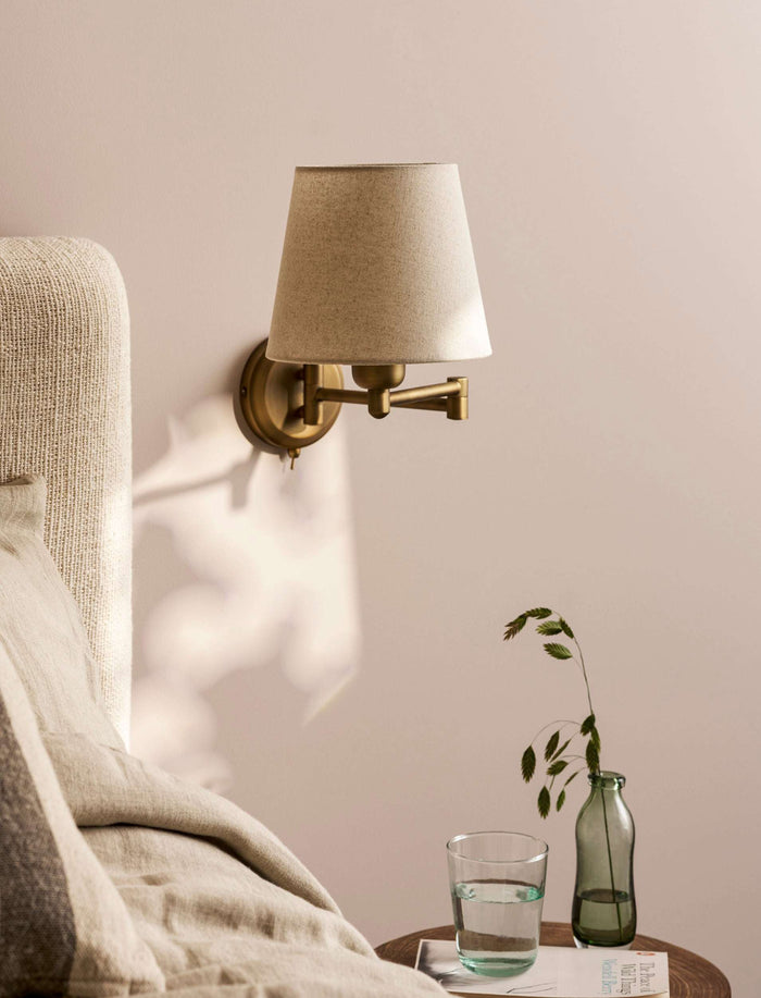 Peartree Extendable Arm Wall Light in Antique Brass