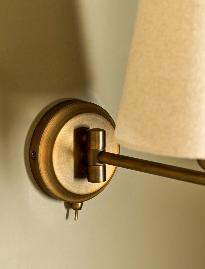 Peartree Wall Light - Antique Brass