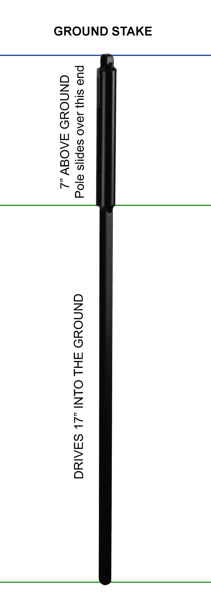 ground stake for bird feeder pole