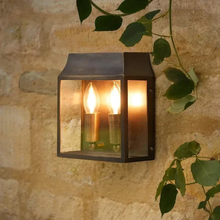 Pooky Double Crail Outdoor Wall Light in Bronze