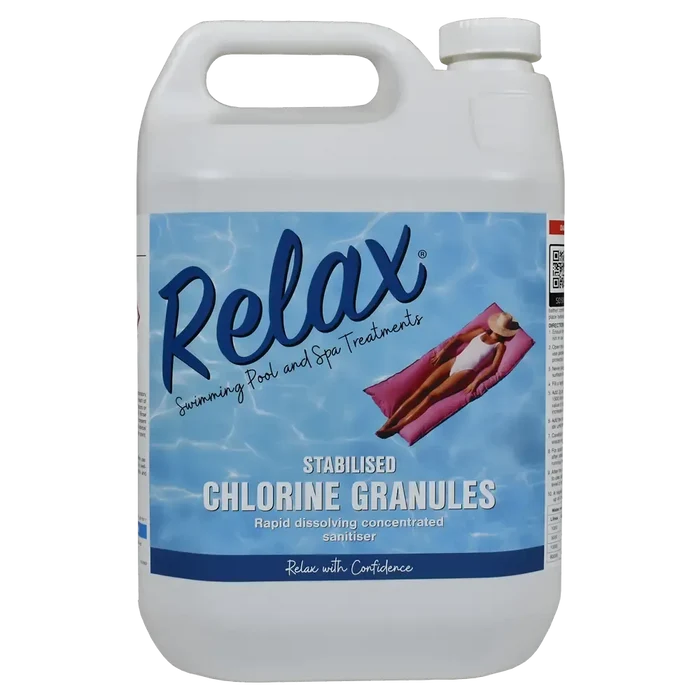Relax Chlorine Granules 5kg- Swimming Pool Chlorine Granules - H2oFun.co.uk