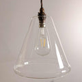 Rye Clear Glass Shade pendant light with hand-blown clear glass for modern elegant lighting