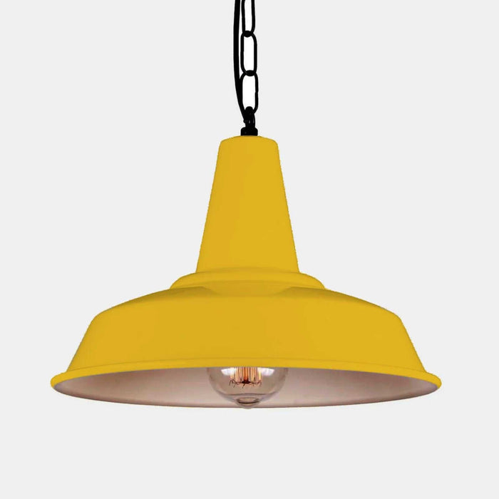 Salton Industrial Pendant Light with factory-style aluminium shade in modern kitchen setting