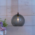 Soho Large Smoked Glass Shade Pendant Light with bubble design for modern home lighting