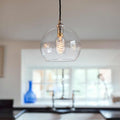 Soho Medium Clear Glass Shade pendant light handcrafted in the UK with a timeless design