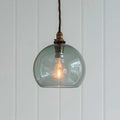 Soho Small Smoked Glass Shade grey hand-blown glass globe pendant light for modern interiors