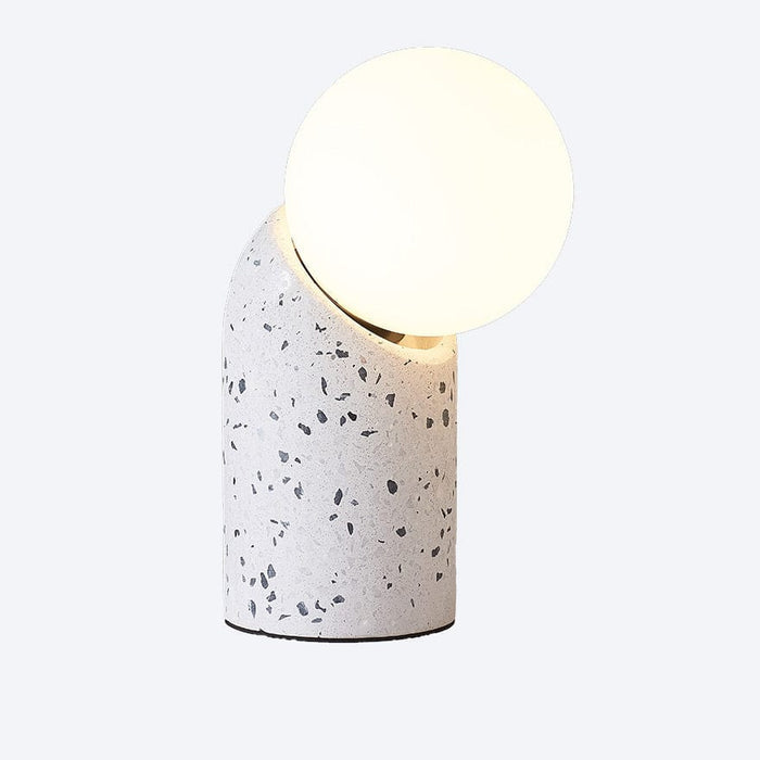 SOL TABLE LAMP MILKY WITH YOSH OPAL ROUND 120mm ON