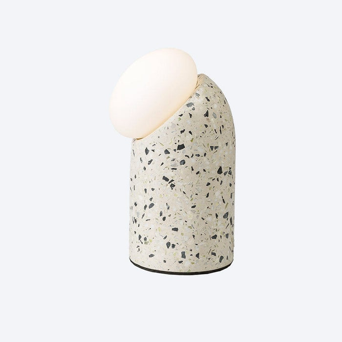 SOL TABLE LAMP MILKY WITH YOSH FLAT 100mm ON