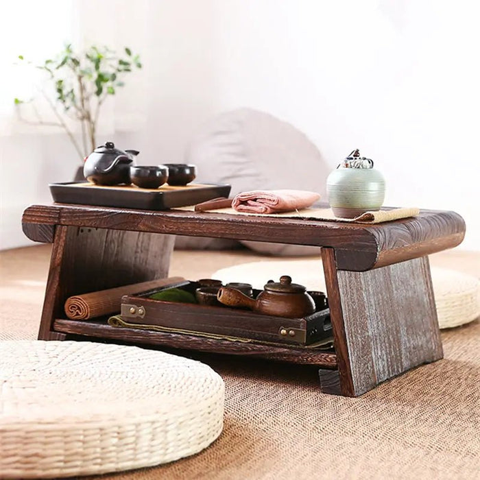 Solid Tea Table – side view
