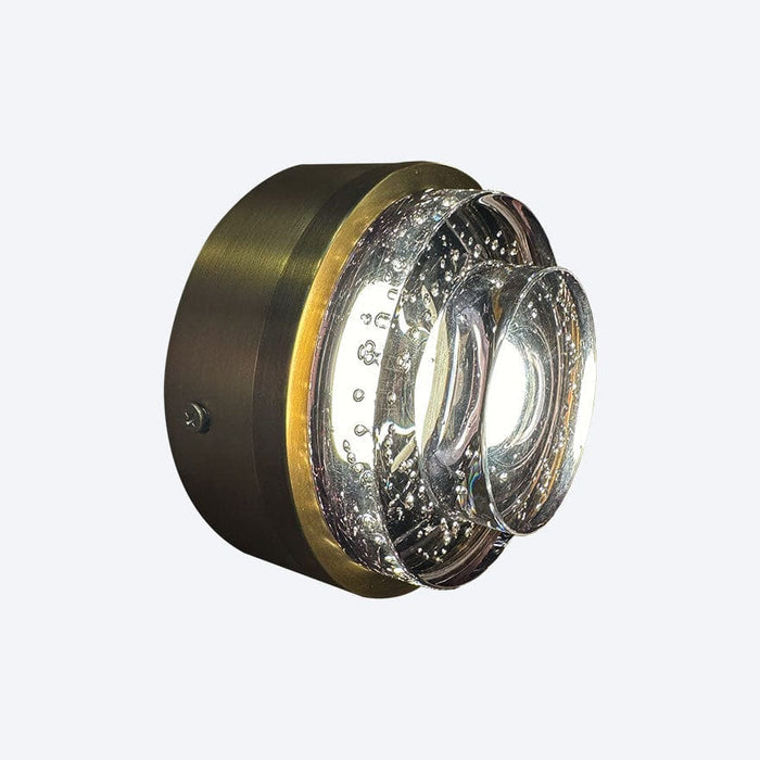SPRITZ WALL LIGHT ALUMINIUM ACRYLIC BRASS and SMOKE