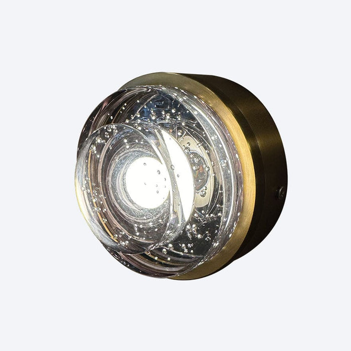 SPRITZ WALL LIGHT ALUMINIUM ACRYLIC BRASS and SMOKE