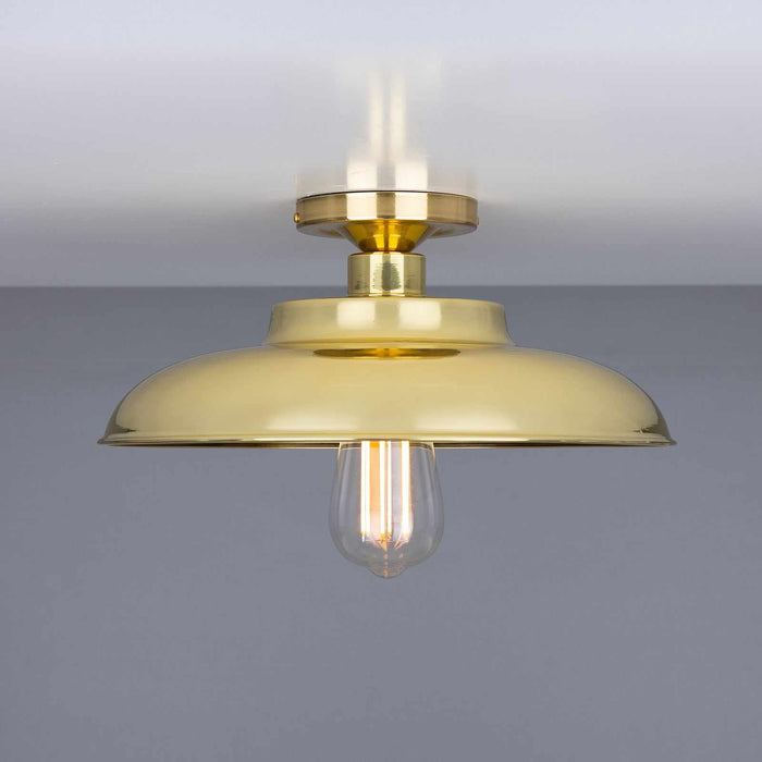Telal Industrial Flush Ceiling Light with modern minimalist and vintage industrial design for versatile home lighting