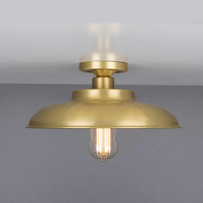 Telal Industrial Flush Ceiling Light with minimalist industrial vintage design for versatile home lighting