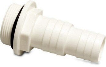 Swimming Pool Plain or Threaded Hosetail 1.5 Inch To 1.25 inch Tail White PVC - H2oFun.co.uk
