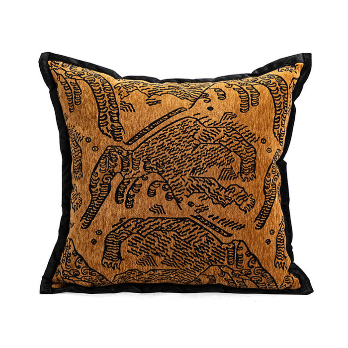 Tiger Mountain Dutch Velvet Pillow – front view