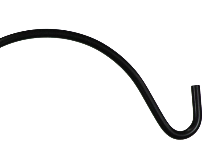 Round steel arm for bird feeder pole