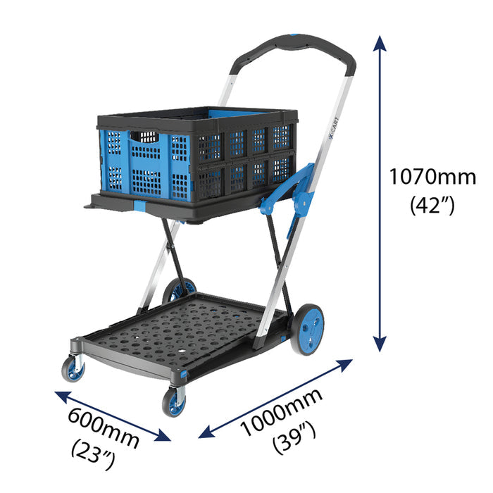 V Cart Folding Trolley + EXTRA CRATE