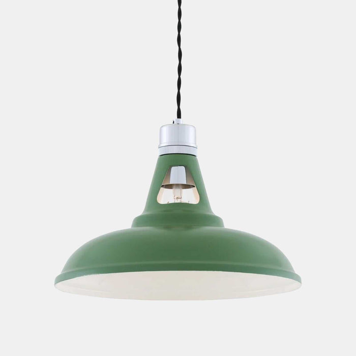 Vienna Industrial Pendant Light with minimalist industrial design and Edison bulb illuminating modern kitchen