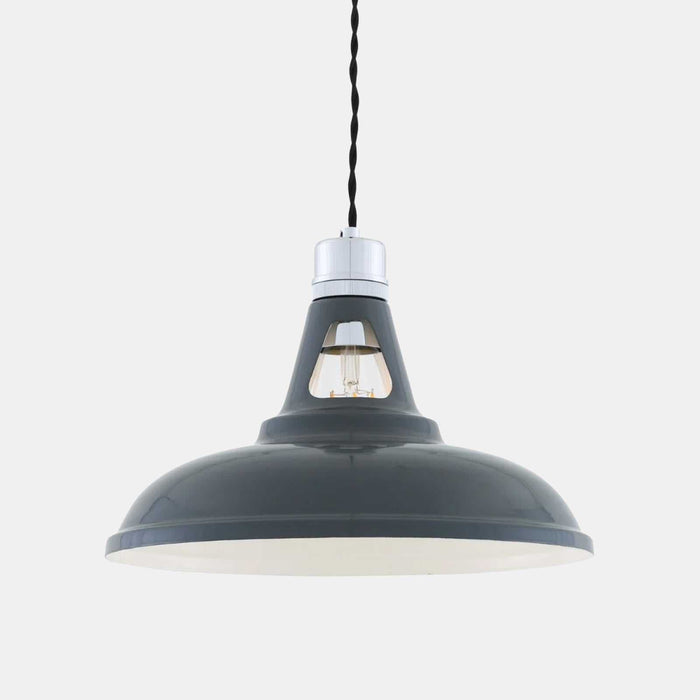 Vienna Industrial Pendant Light with sleek minimalist design and warm Edison bulb glow in modern kitchen setting